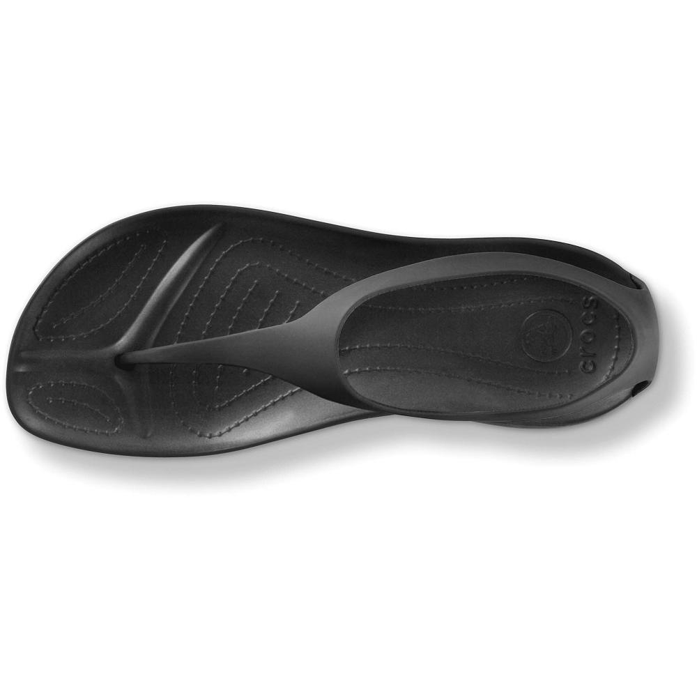 Black Women's Crocs Sexi Flip Flops | NZ 0177XYUF
